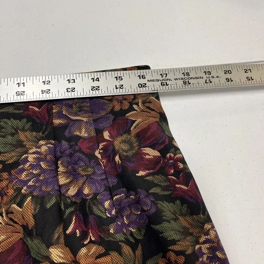 Vintage Briggs Skirt Dark Floral Maxi Womens‎ 14P Whimsigoth Dark Cottagecore